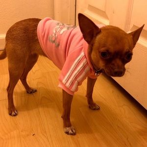 Addidog Pink hoodie XS
